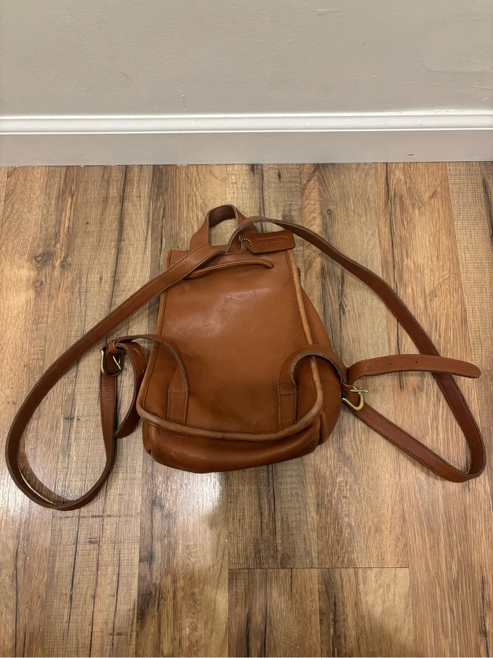 Coach Vintage Brown Leather Mini Backpack